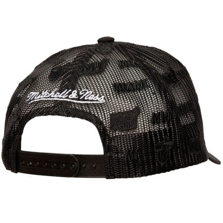 Gorra Miami Heat Logo Monogram Trucker Black