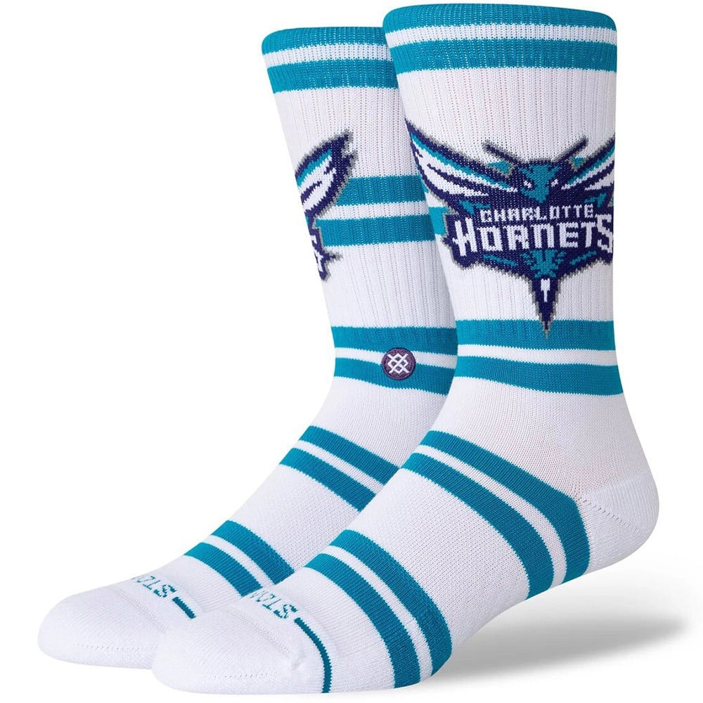 Stance Casual Prep Charlotte Hornets Crew White Socks