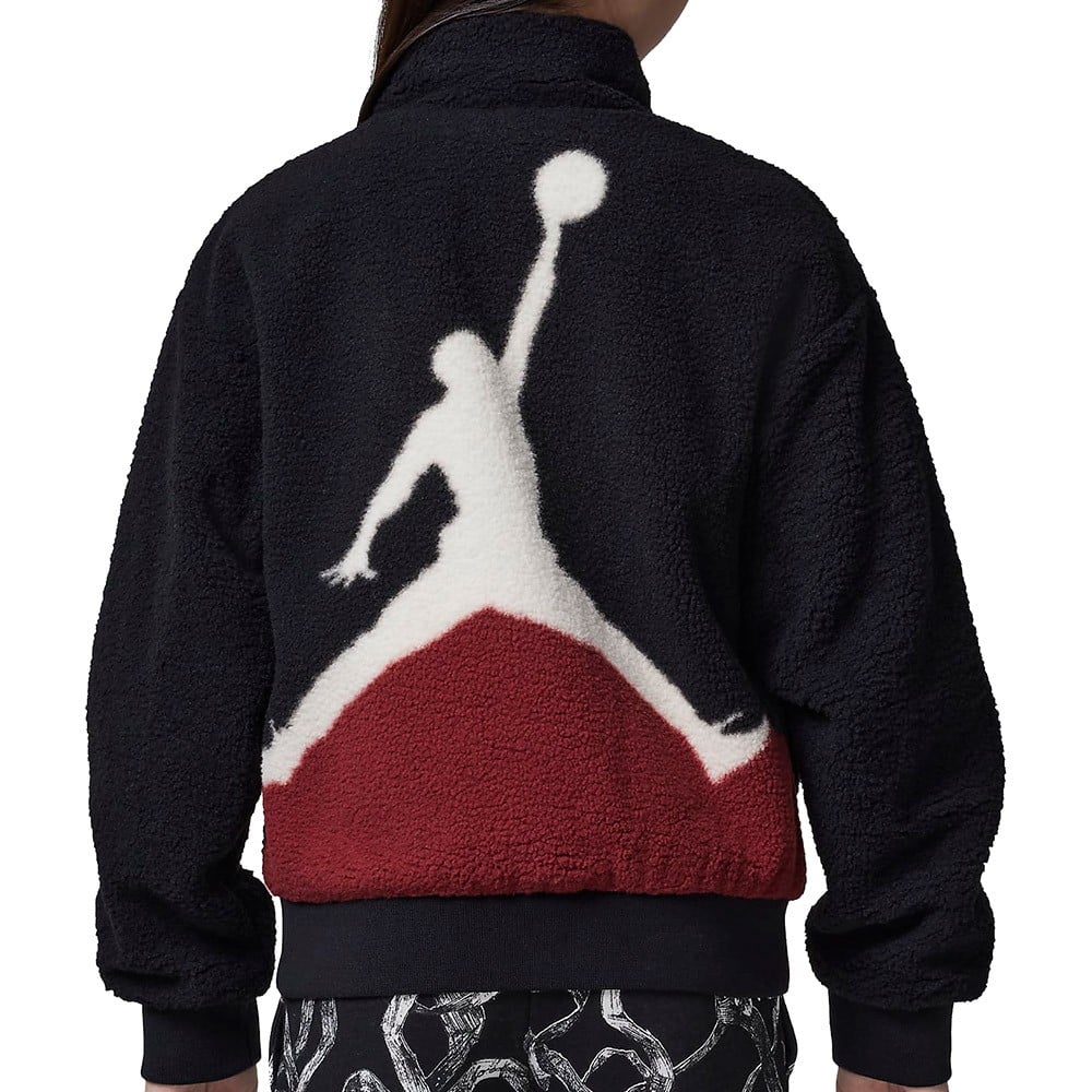 Girl Jordan Jumpman Sherpa Black Jacket