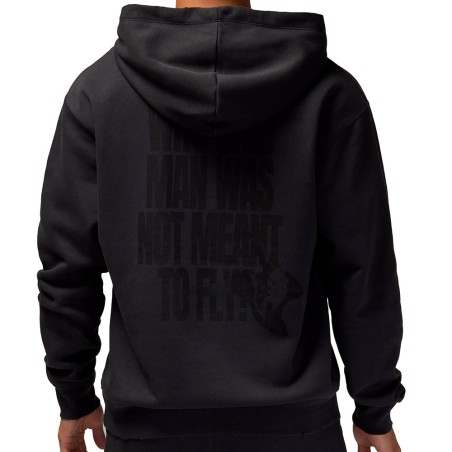 Jordan Brooklyn Fleece Black Red Hoodie