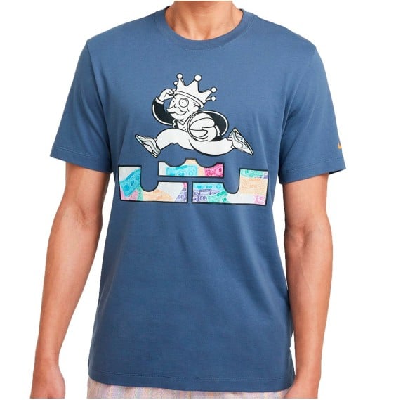 Acquista la T-shirt LeBron Monopoly Diffused Blue | 24Segons