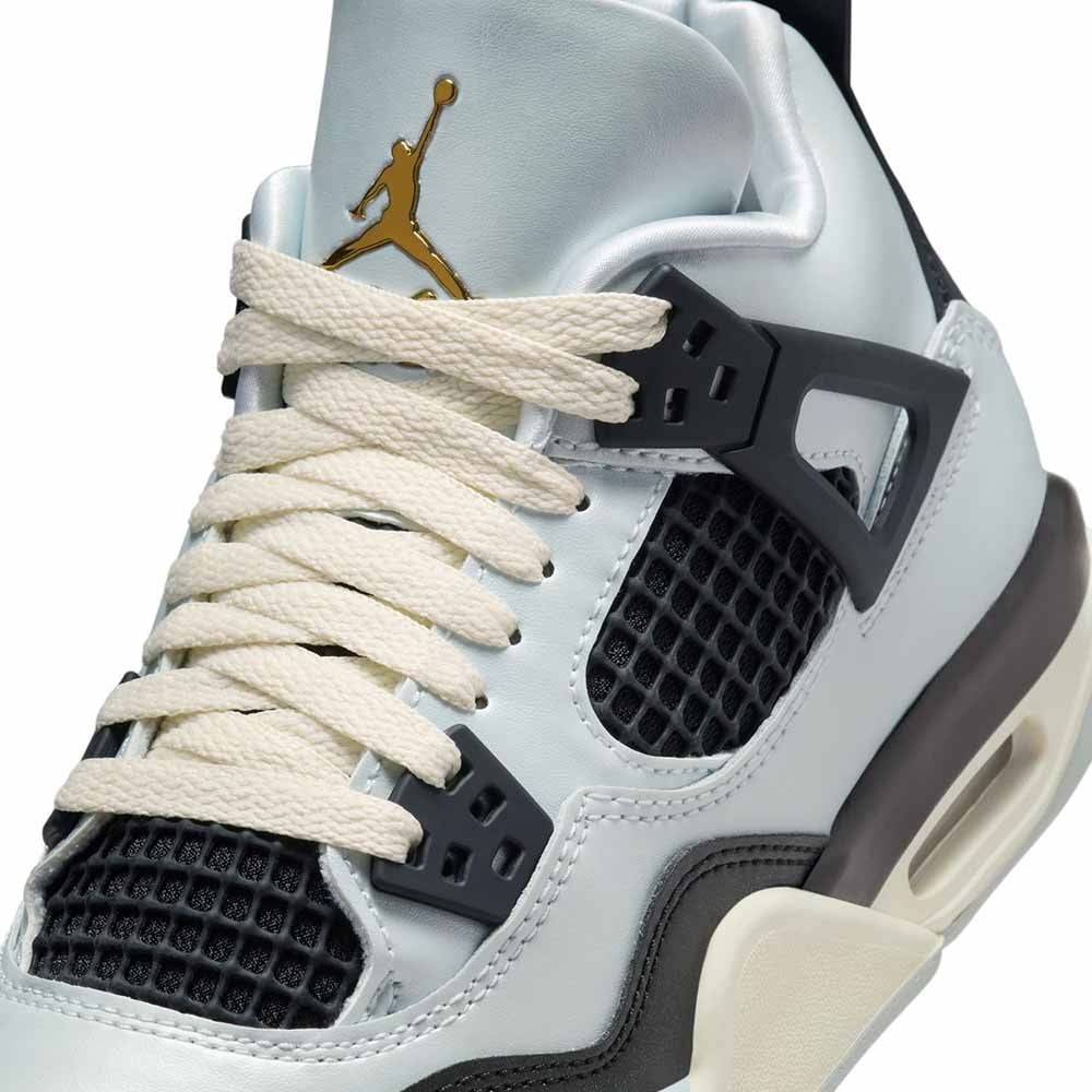 Junior Air Jordan 4 Retro Platinum Gold