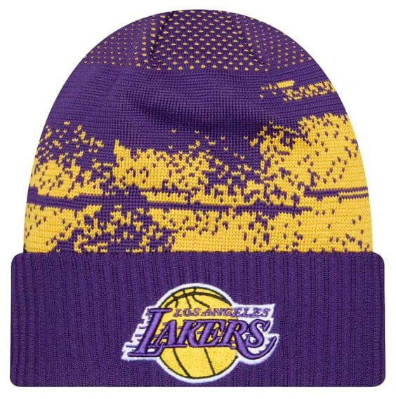 Acquista Los Angeles Lakers Tip Off Knit Hat Viola Giallo | 24Segons