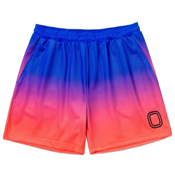 Buy Overtime Classic Gradient Mesh Blue Orange Shorts | 24Segons