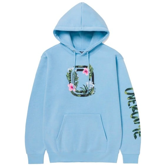 Buy Overtime Floral Sky Blue Hoodie | 24Segons