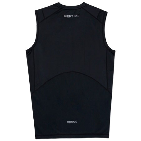 Overtime Valid Sleeveless Compression Black Tank Top