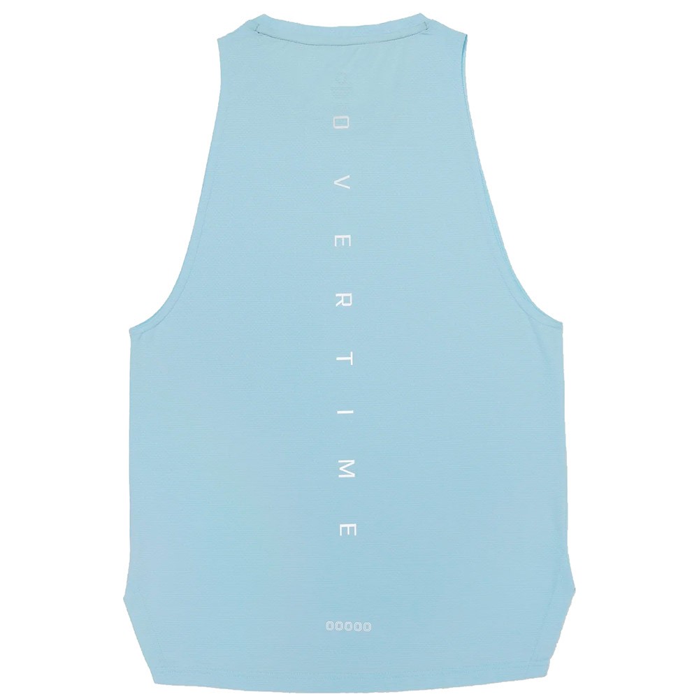 Overtime Tuff Sleeveless Compression Blue Tank Top