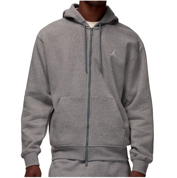 Buy Jordan Brooklyn Fleece Zip Hood Grey Hoodie | 24Segons