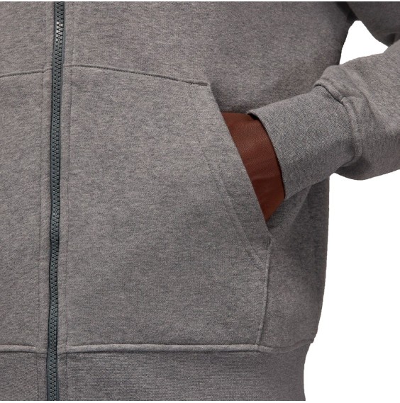 Buy Jordan Brooklyn Fleece Zip Hood Grey Hoodie | 24Segons