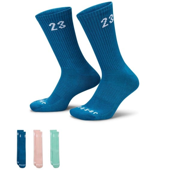 Comprar Calcetines Jordan Essentials Crew Blue Pink Green 3pk | 24Segons