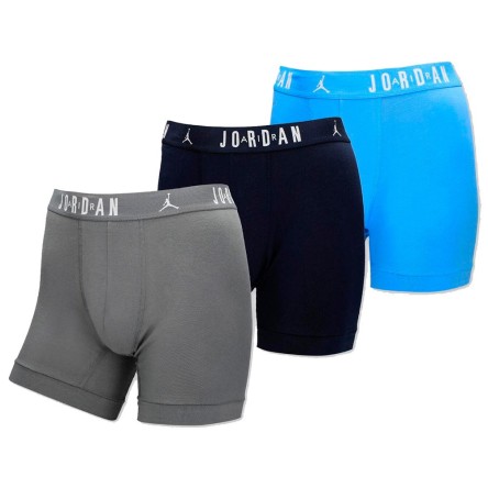 Buy Underpants Jordan Flight Cotton Stretch Blue Grey 3Pk | 24Segons