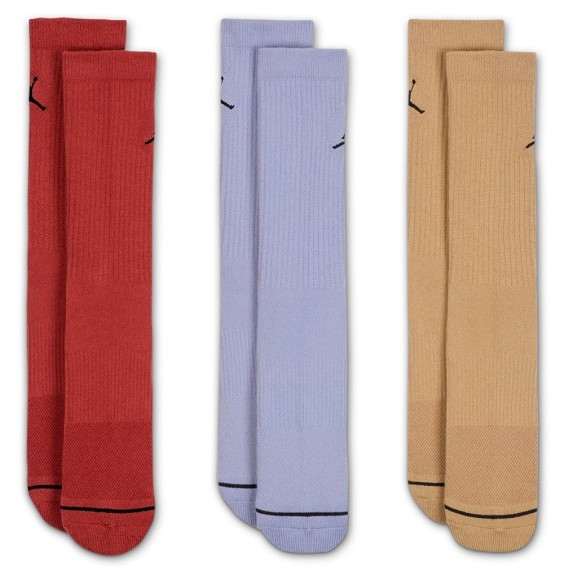Buy Socks Jordan Everyday Crew Red Grey Brown 3pk | 24Segons