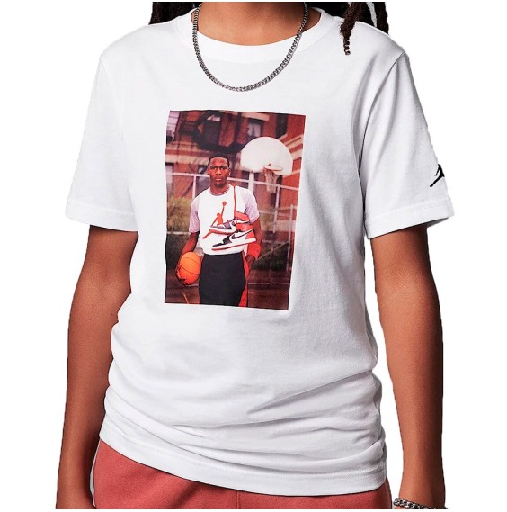 Comprar Samarreta Junior Jordan MJ Photo White | 24Segons