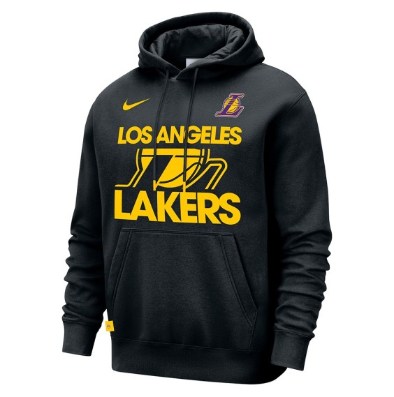 Acquista la felpa Los Angeles Lakers Club Courtside Nero | 24Segons