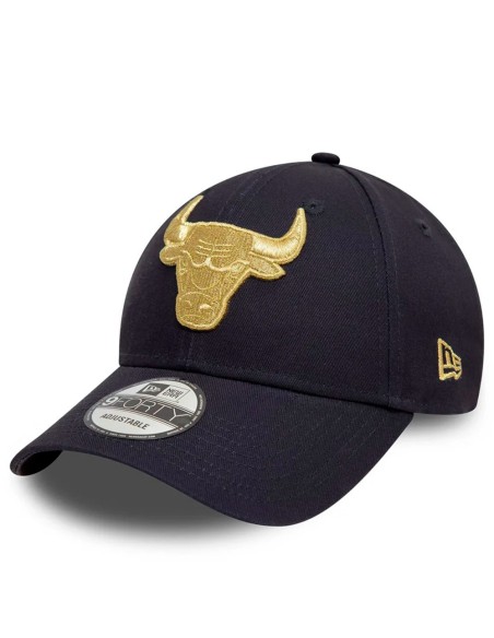 Acheter Casquette Chicago Bulls Metallic 9FORTY Noir Or | 24Segons