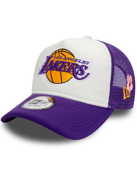 Buy Lakers Hat NBA Flower 9FORTY A-Frame Trucker | 24Segons