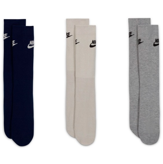 Buy Socks Nike Sportswear Everyday Essential Multicoloured 3pk | 24Segons