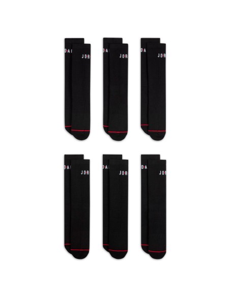 Acheter des chaussettes Jordan Everyday Crew Black Pk. 6 | 24Segons