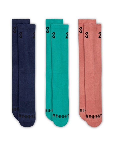 Comprar Mitjons Jordan Essentials Crew Blue Green Pink (3 Pair) | 24Segons