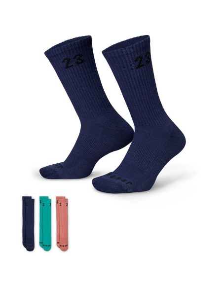 Comprar Mitjons Jordan Essentials Crew Blue Green Pink (3 Pair) | 24Segons