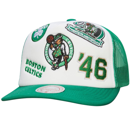 Comprar Gorra Boston Celtics Gridlock Trucker White Green | 24Segons