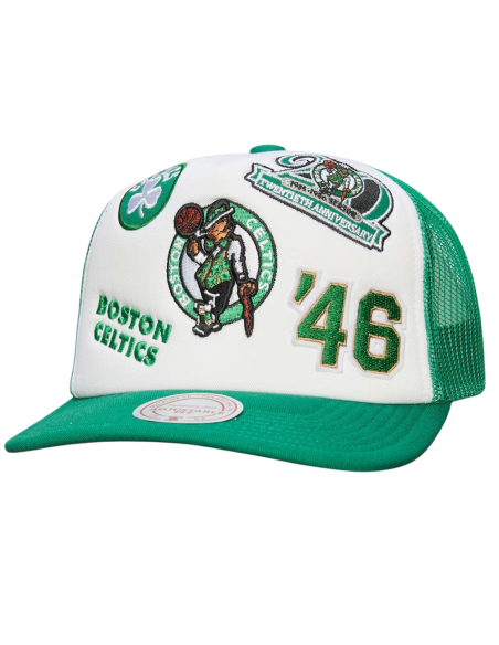 Buy Boston Celtics Gridlock Trucker Hat White Green | 24Segons
