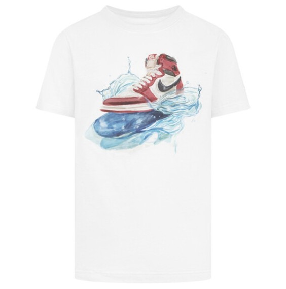 Buy Jordan Flight Essentials AJ1 White Junior T-shirt 24Segons