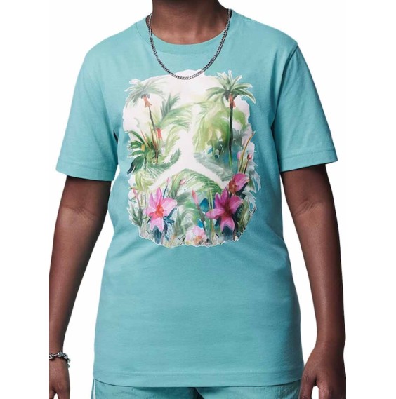 Buy Junior Jordan Flight Essentials Poolside Washed Teal T-Shirt | 24Segons
