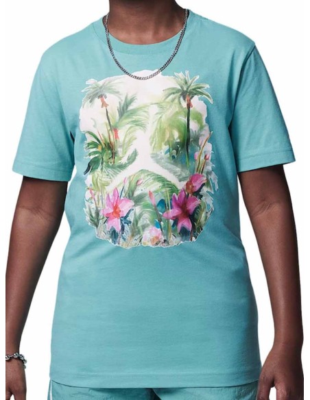 Buy Junior Jordan Flight Essentials Poolside Washed Teal T-Shirt | 24Segons