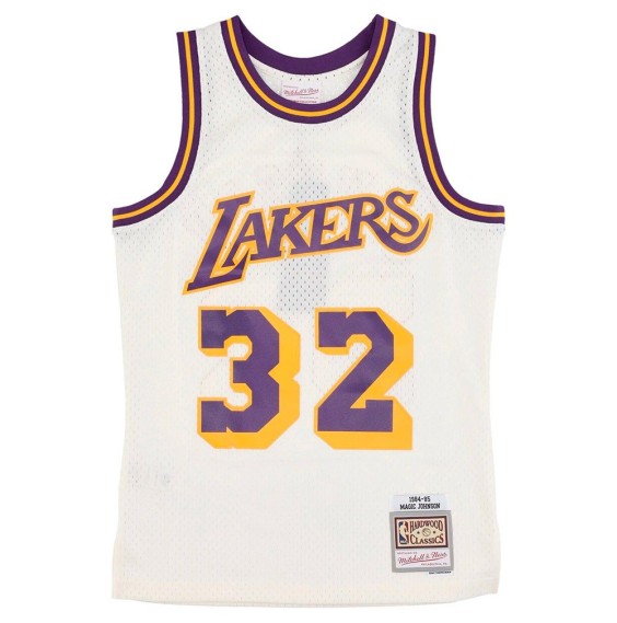 Acquista Magic Johnson Lakers 84-85 White Retro Swingman 24Segons