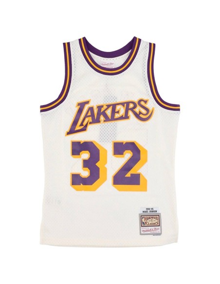 Acquista Magic Johnson Lakers 84-85 White Retro Swingman 24Segons