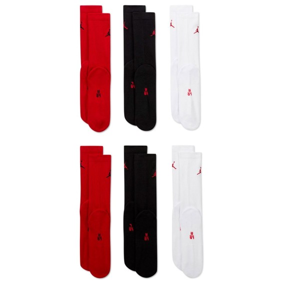 Comprar Mitjons Jordan Cushioned Crew Red White Black Pk.6 | 24Segons