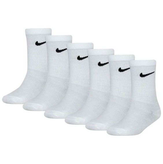 Comprar Calcetines Junior Nike Basic Crew White 6Pk | 24Segons