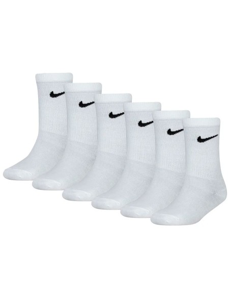 Buy Junior Socks Nike Basic Crew White 6Pk | 24Segons