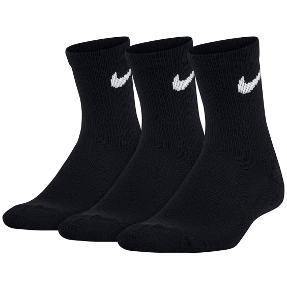 Buy Junior Socks Nike Basic Crew Black 3Pk | 24Segons