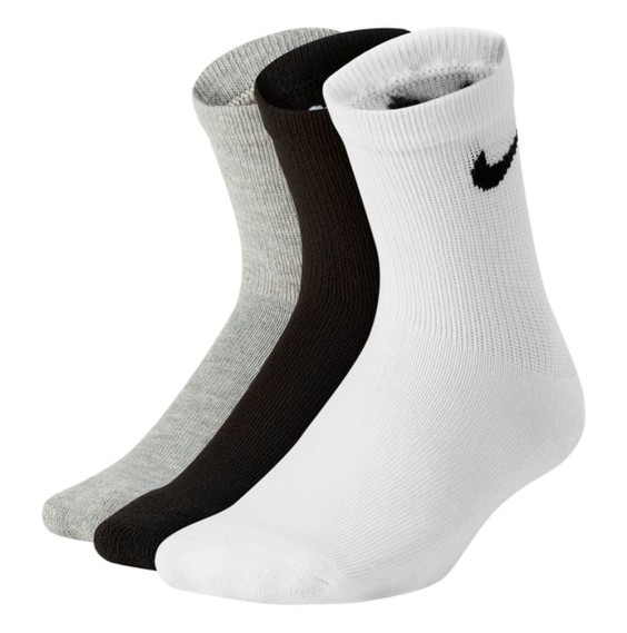 Acquista Calzini Junior Nike Basic Bianco Nero Grigio 3Pk | 24Segons
