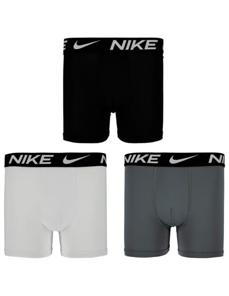 Comprar Calzoncillo Boxer Junior Nike Essential Micro Black Grey White 3Pk|24Segons