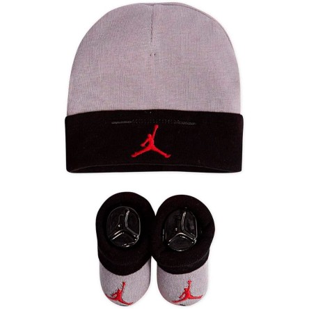 Acheter l'ensemble bébé Jordan Basic Hat et Bottie Grey|24Segons