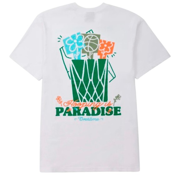Acheter Overtime Flower Basket White T-Shirt 24Segons