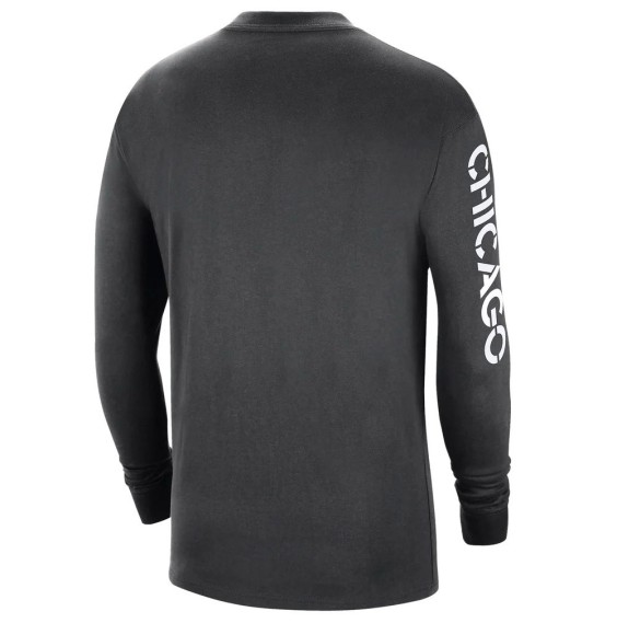 Acquista la maglietta Bulls Courtside Max90 Nero Junior Bulls 24Segons