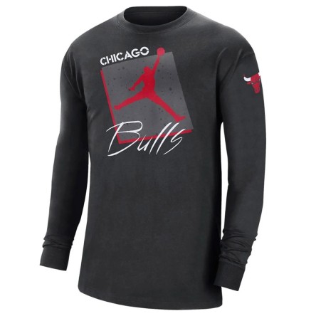 Acquista la maglietta Bulls Courtside Max90 Nero Junior Bulls 24Segons