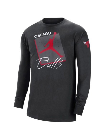 Acquista la maglietta Bulls Courtside Max90 Nero Junior Bulls 24Segons