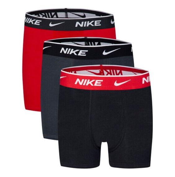 Comprare Boxer Junior Nike Cotone essenziale nero grigio rosso 3Pk|24Segons