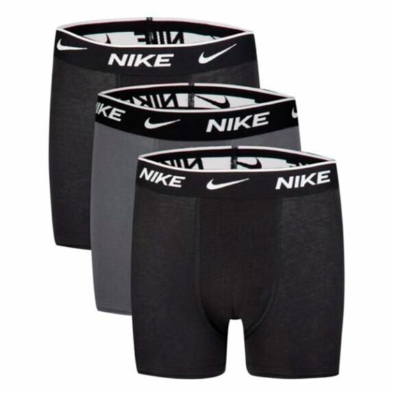 Buy Boxer Briefs Junior Nike Essential Cotton Black Grey Black 3Pk|24Segons