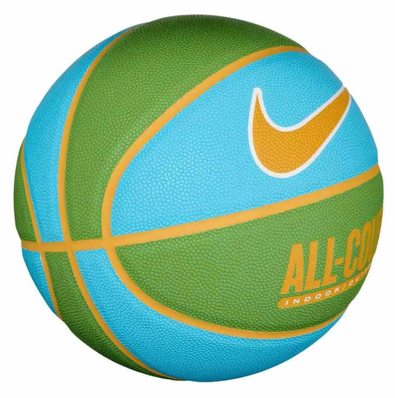 Buy Nike Everyday All Court Defleated 8P Blue Green Gold Sz7 Ball | 24Segons