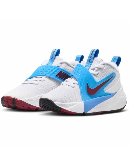 Buy Kids Nike Team Hustle D 12 White White University Blue Shoes | 24Segons