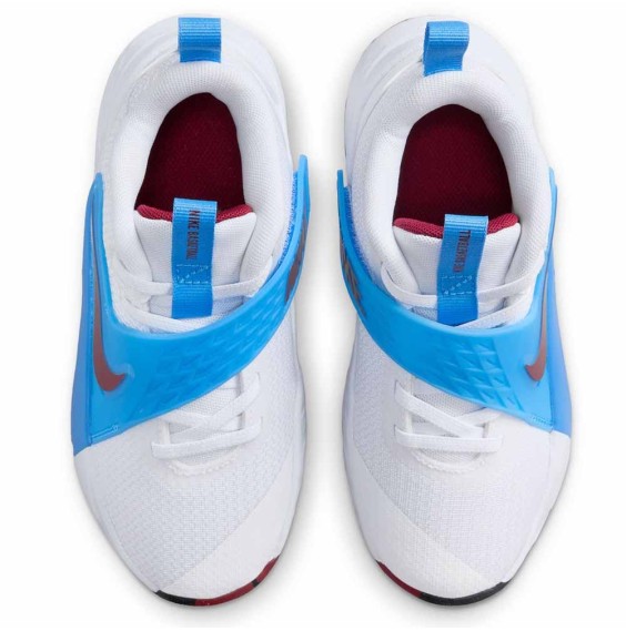Buy Kids Nike Team Hustle D 12 White White University Blue Shoes | 24Segons