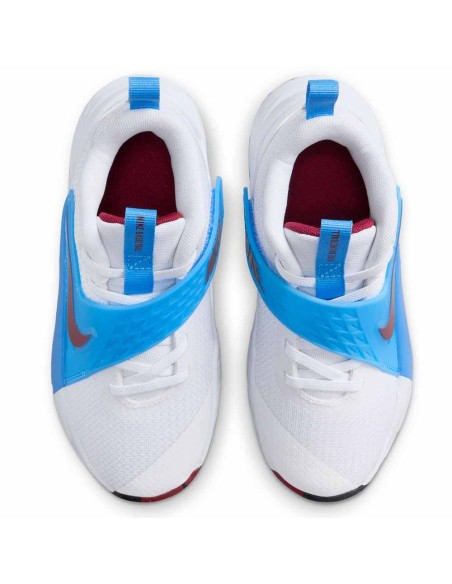 Buy Kids Nike Team Hustle D 12 White White University Blue Shoes | 24Segons