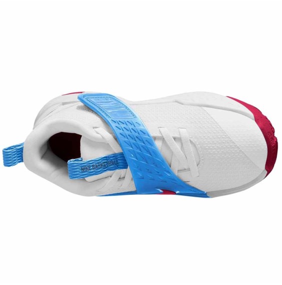 Buy Kids Nike Team Hustle D 12 White White University Blue Shoes | 24Segons