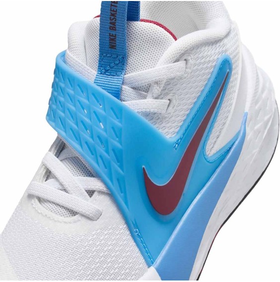 Buy Kids Nike Team Hustle D 12 White White University Blue Shoes | 24Segons